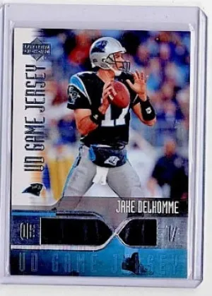 2004 Upper Deck - UD Game Jerseys - #JD-GJ Jake Delhomme - Carolina Panthers front